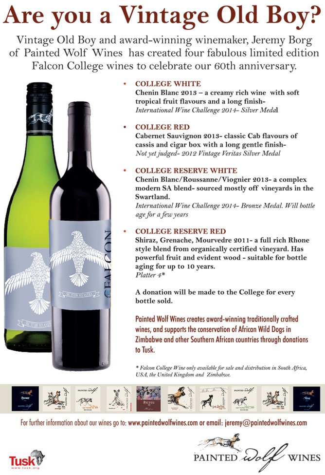 Advert for 60th Anniversary College Wines