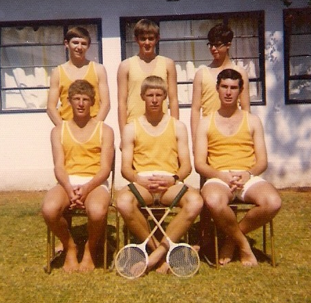 The George Grey Squash Team - Bruce is seated far left