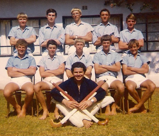 The George Grey hockey XI - Bruce is seated far left
